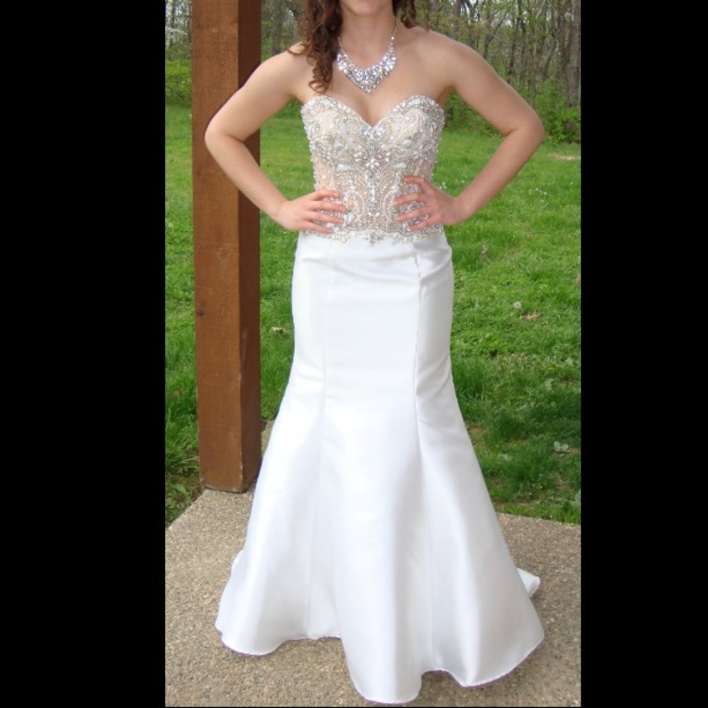 Embellished Corset Prom Formal Dress by Mori Lee